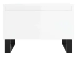 Mesa De Centro| Conjunto de 2 Mesas de Centro | Mesa de apoio | Mesa de café 50x46x35cm deriv. madeira brilhante Branco