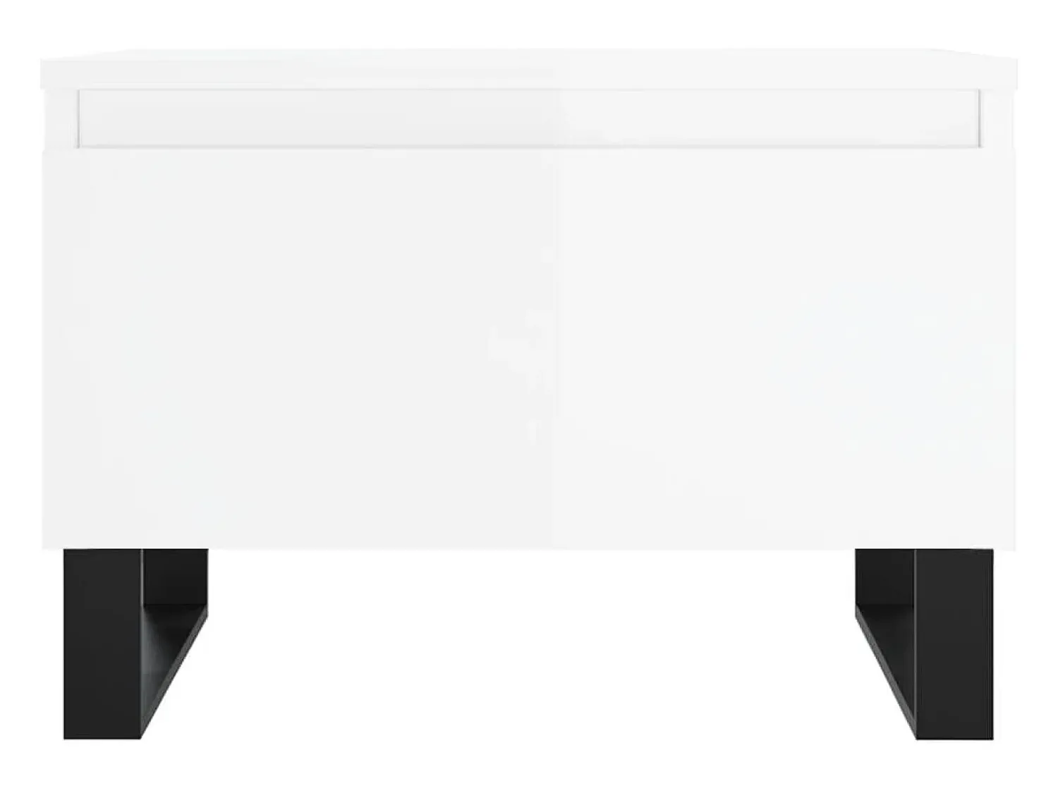 Mesa De Centro| Conjunto de 2 Mesas de Centro | Mesa de apoio | Mesa de café 50x46x35cm deriv. madeira brilhante Branco