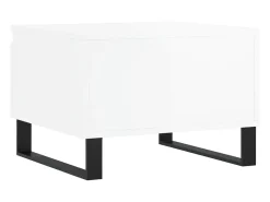 Mesa De Centro| Conjunto de 2 Mesas de Centro | Mesa de apoio | Mesa de café 50x46x35cm deriv. madeira brilhante Branco
