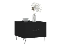 Best Conjunto de 2 Mesas de Centro | Mesa de apoio | Mesa de café 50x50x40 cm madeira processada Preto