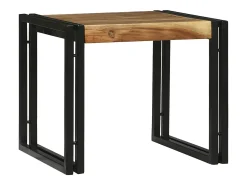 Conjunto de 2 Mesas de Centro | Mesa de apoio | Mesa de café Madeira de acácia maciça^ Mesa De Centro