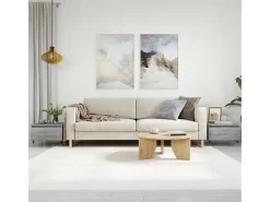 Mesa De Centro* Conjunto de 2 Mesas de Centro | Mesa de apoio | Mesa de café 50x46x35cm deriv. madeira sonoma Cinzento