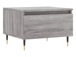 Mesa De Centro* Conjunto de 2 Mesas de Centro | Mesa de apoio | Mesa de café 50x46x35cm deriv. madeira sonoma Cinzento