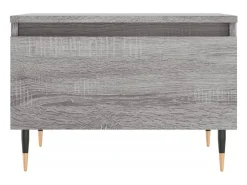 Mesa De Centro* Conjunto de 2 Mesas de Centro | Mesa de apoio | Mesa de café 50x46x35cm deriv. madeira sonoma Cinzento