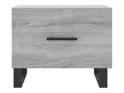 Conjunto de 2 Mesas de Centro | Mesa de apoio | Mesa de café 50x50x40 cm madeira proc. sonoma cinza^ Mesa De Centro