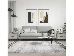 Conjunto de 2 Mesas de Centro | Mesa de apoio | Mesa de café 50x50x40 cm madeira proc. sonoma cinza^ Mesa De Centro