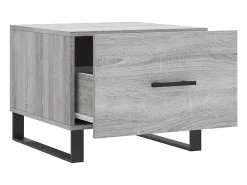 Conjunto de 2 Mesas de Centro | Mesa de apoio | Mesa de café 50x50x40 cm madeira proc. sonoma cinza^ Mesa De Centro