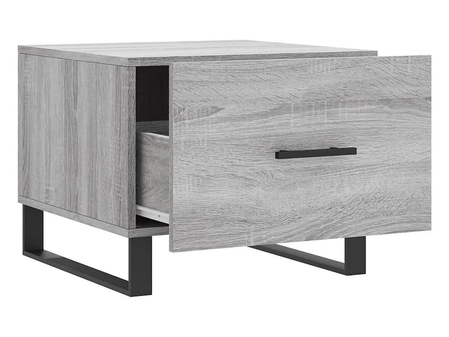 Conjunto de 2 Mesas de Centro | Mesa de apoio | Mesa de café 50x50x40 cm madeira proc. sonoma cinza^ Mesa De Centro