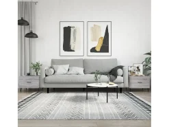 Mesa De Centro| Conjunto de 2 Mesas de Centro | Mesa de apoio | Mesa de café 50x50x40 cm madeira proc. sonoma cinza Cinzento