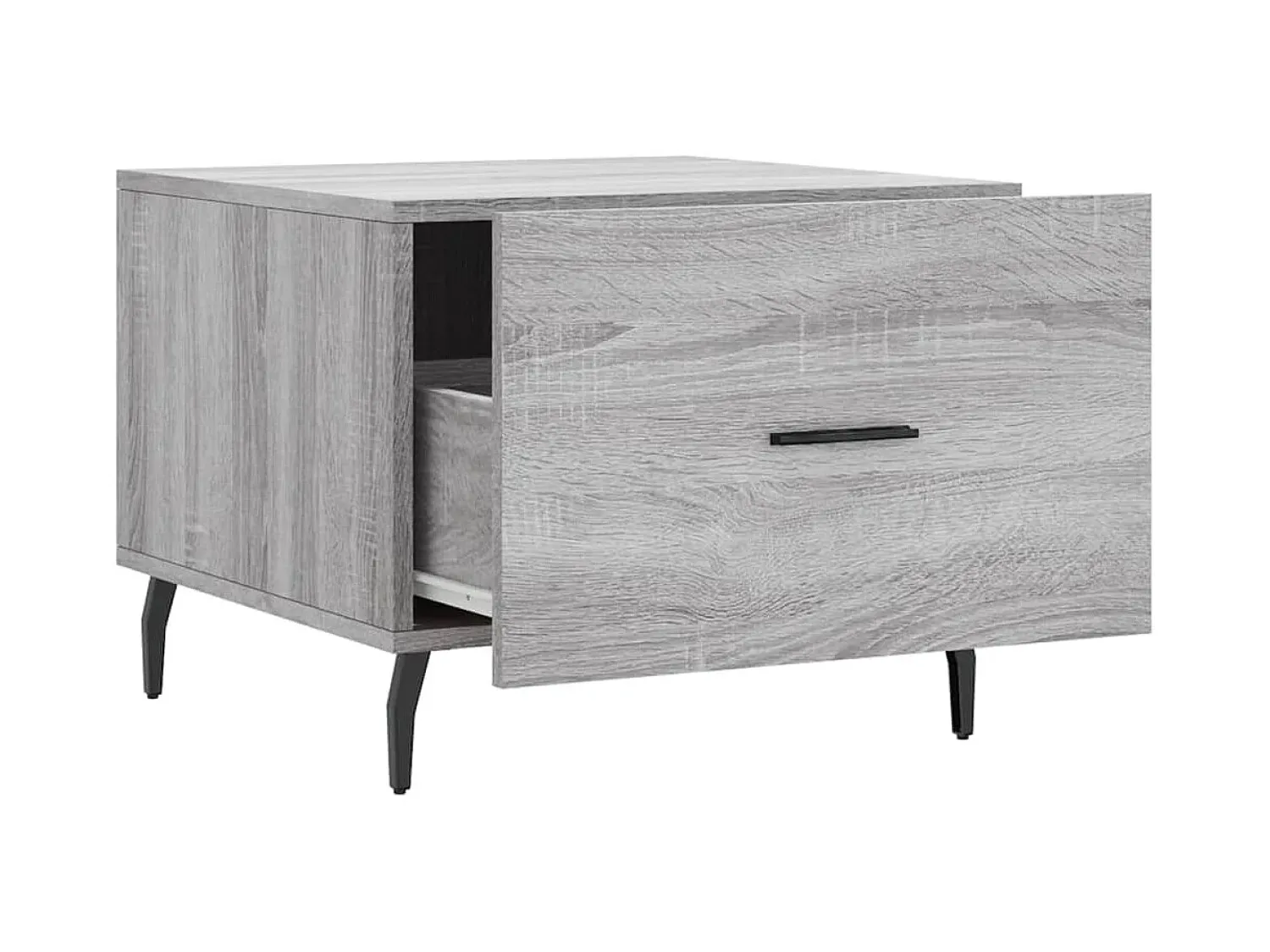 Mesa De Centro| Conjunto de 2 Mesas de Centro | Mesa de apoio | Mesa de café 50x50x40 cm madeira proc. sonoma cinza Cinzento
