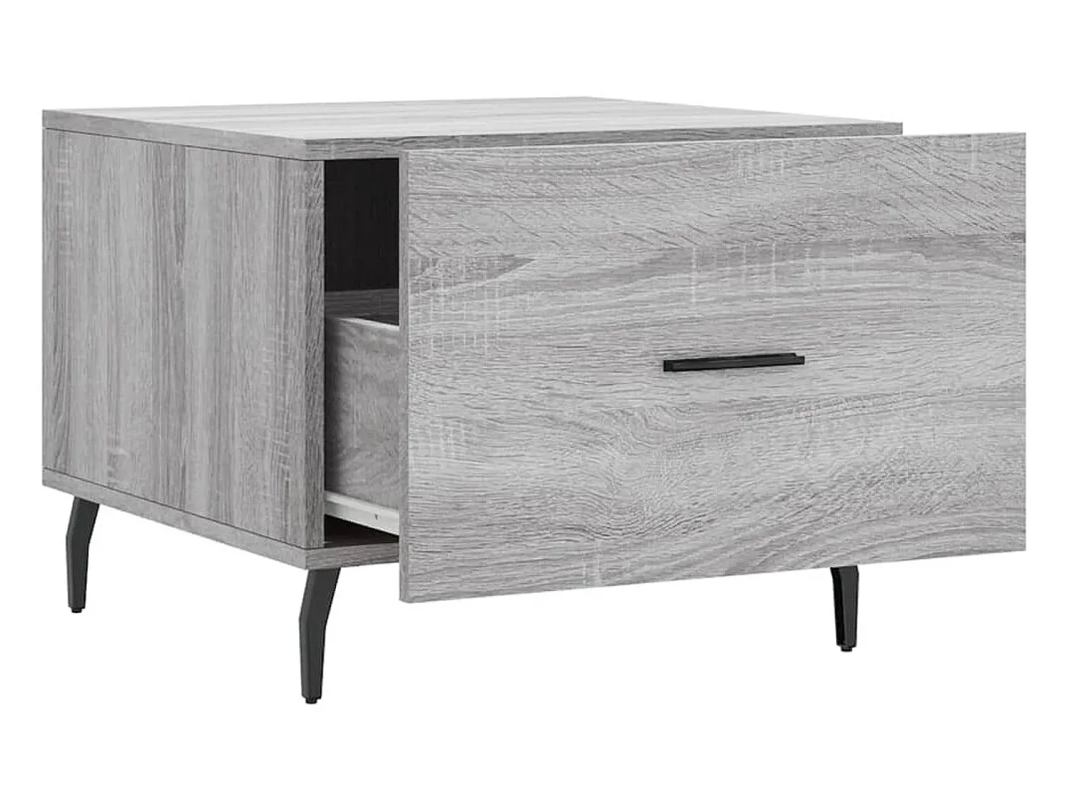 Mesa De Centro| Conjunto de 2 Mesas de Centro | Mesa de apoio | Mesa de café 50x50x40 cm madeira proc. sonoma cinza Cinzento