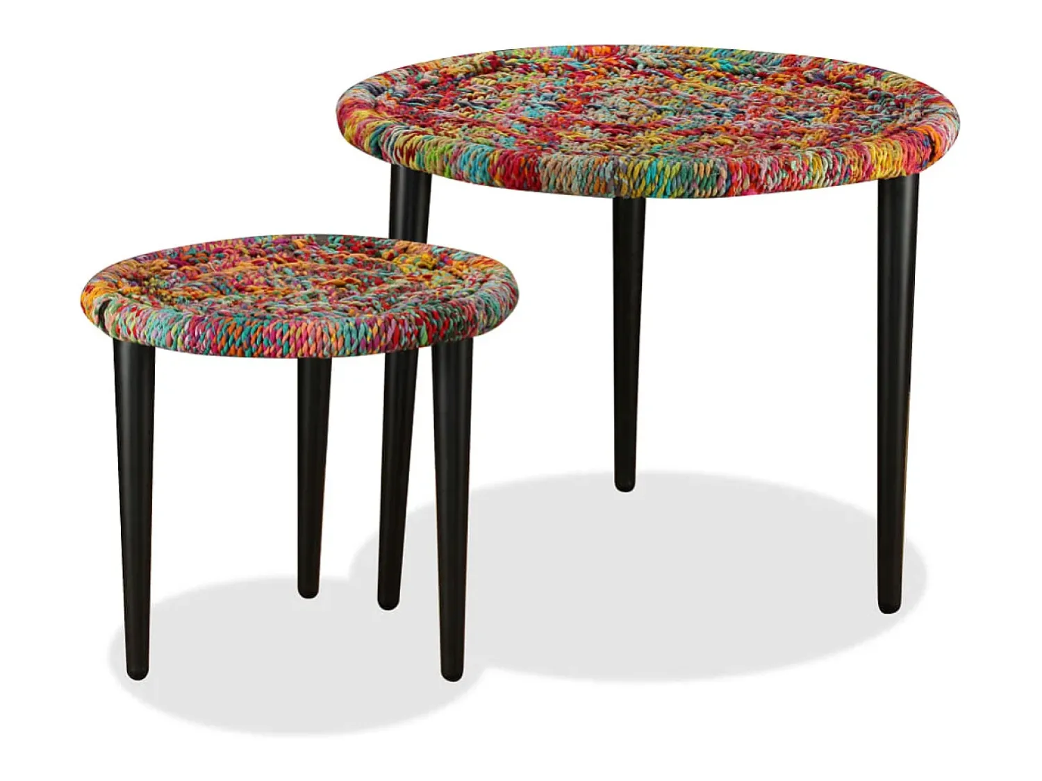 Mesa De Centro* Conjunto de 2 Mesas de Centro | Mesa de apoio detalhes chindi Multicor
