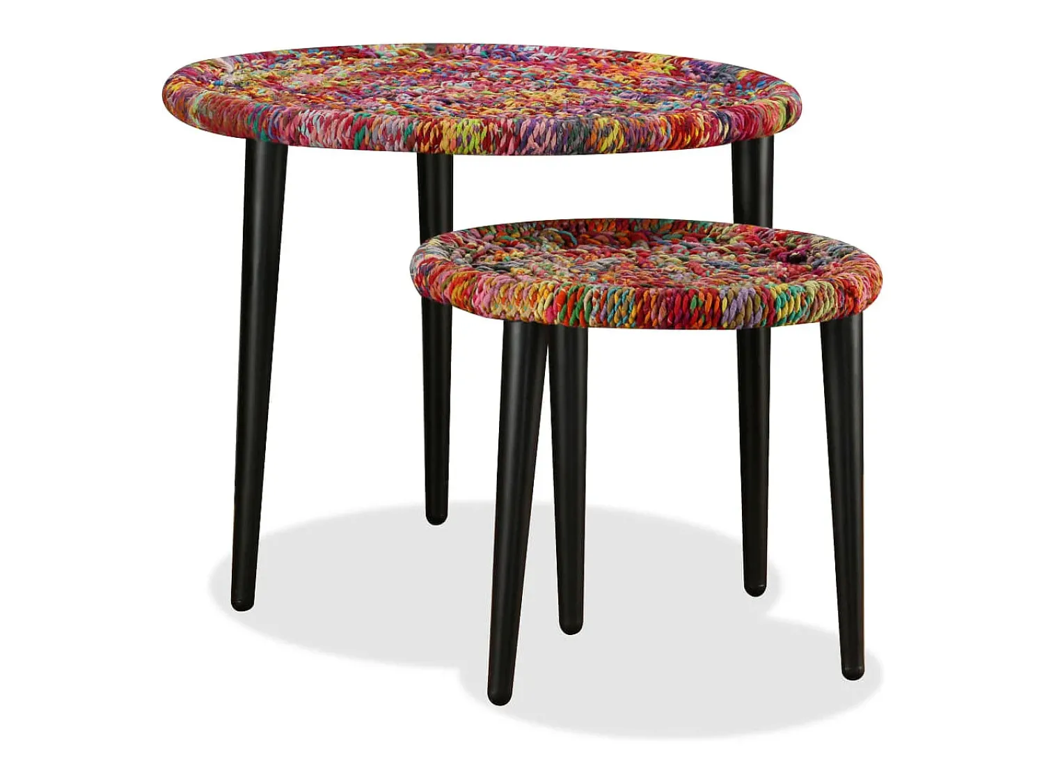 Mesa De Centro* Conjunto de 2 Mesas de Centro | Mesa de apoio detalhes chindi Multicor