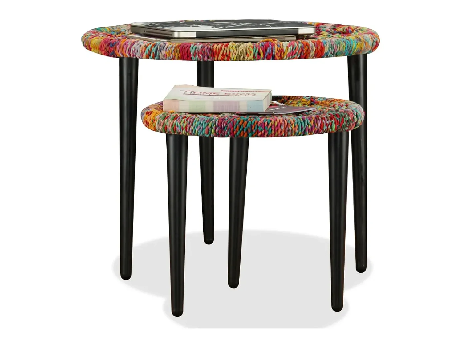 Mesa De Centro* Conjunto de 2 Mesas de Centro | Mesa de apoio detalhes chindi Multicor