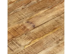 Mesa De Centro* Conjunto de 2 Mesas de Centro Baixas | Mesa de apoio madeira de mangueira maciça Castanho