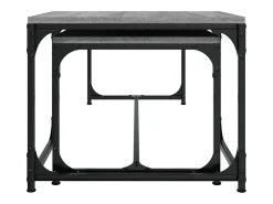 Mesa De Centro* Conjunto de 2 Mesas de Centro | Mesa de apoio derivados de madeira sonoma Cinzento