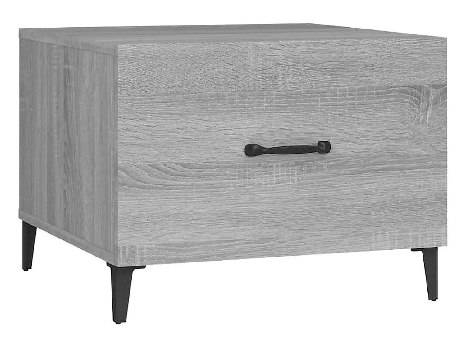 New Conjunto de 2 Mesas de Centro | Mesa de apoio + pernas de metal 50x50x40 cm sonoma cinza Cinzento