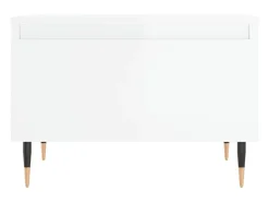 Mesa De Centro| Conjunto de 2 Mesas de Centro | Mesa de apoio | Mesa de café 50x46x35cm deriv. madeira brilhante Branco
