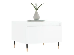 Mesa De Centro| Conjunto de 2 Mesas de Centro | Mesa de apoio | Mesa de café 50x46x35cm deriv. madeira brilhante Branco