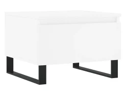 Mesa De Centro| Conjunto de 2 Mesas de Centro | Mesa de apoio | Mesa de café 50x46x35 cm derivados de madeira Branco