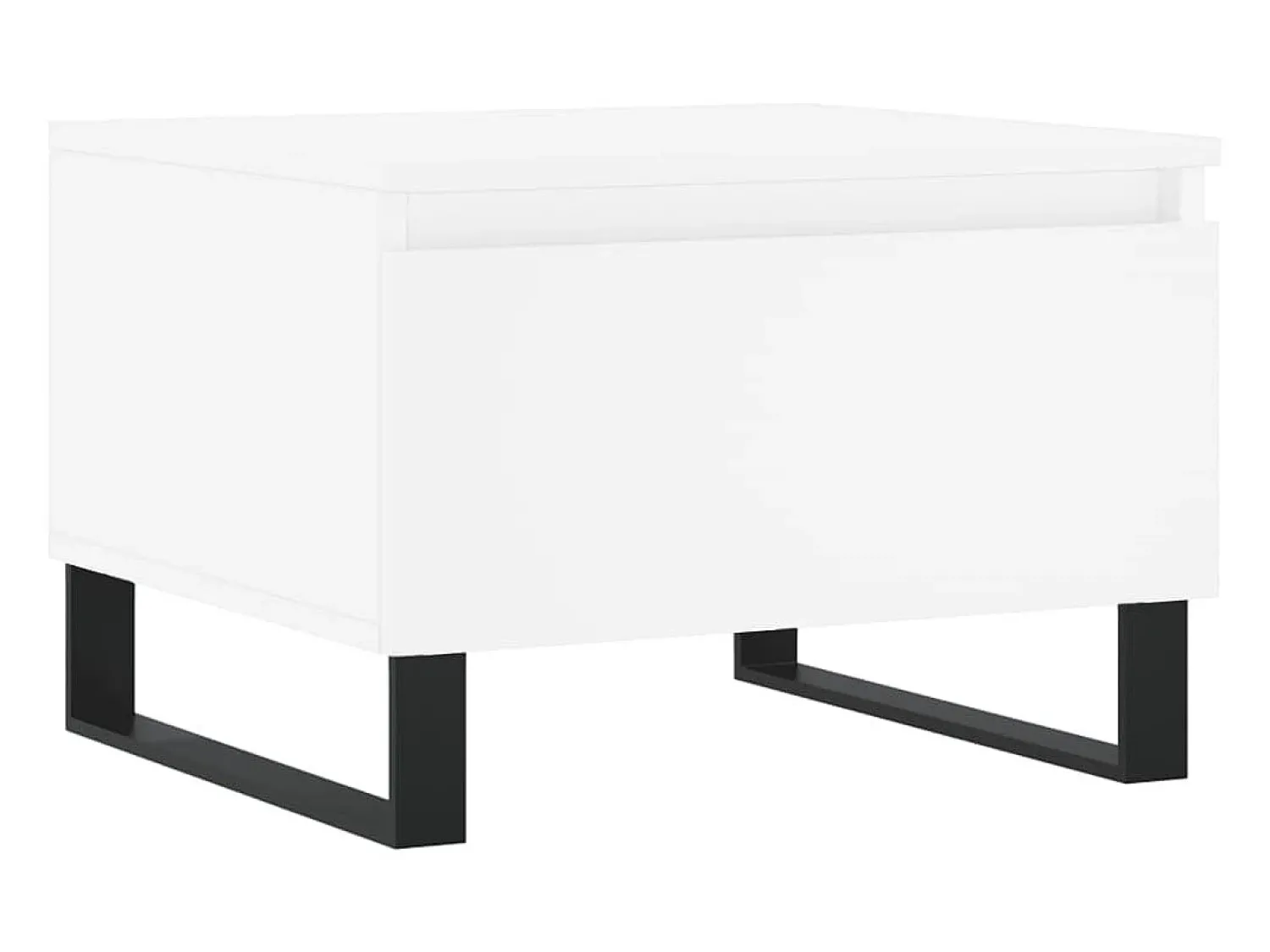Mesa De Centro| Conjunto de 2 Mesas de Centro | Mesa de apoio | Mesa de café 50x46x35 cm derivados de madeira Branco