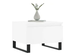 Mesa De Centro| Conjunto de 2 Mesas de Centro | Mesa de apoio | Mesa de café 50x46x35 cm derivados de madeira Branco