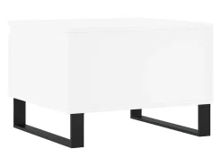 Mesa De Centro| Conjunto de 2 Mesas de Centro | Mesa de apoio | Mesa de café 50x46x35 cm derivados de madeira Branco