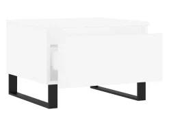Mesa De Centro| Conjunto de 2 Mesas de Centro | Mesa de apoio | Mesa de café 50x46x35 cm derivados de madeira Branco