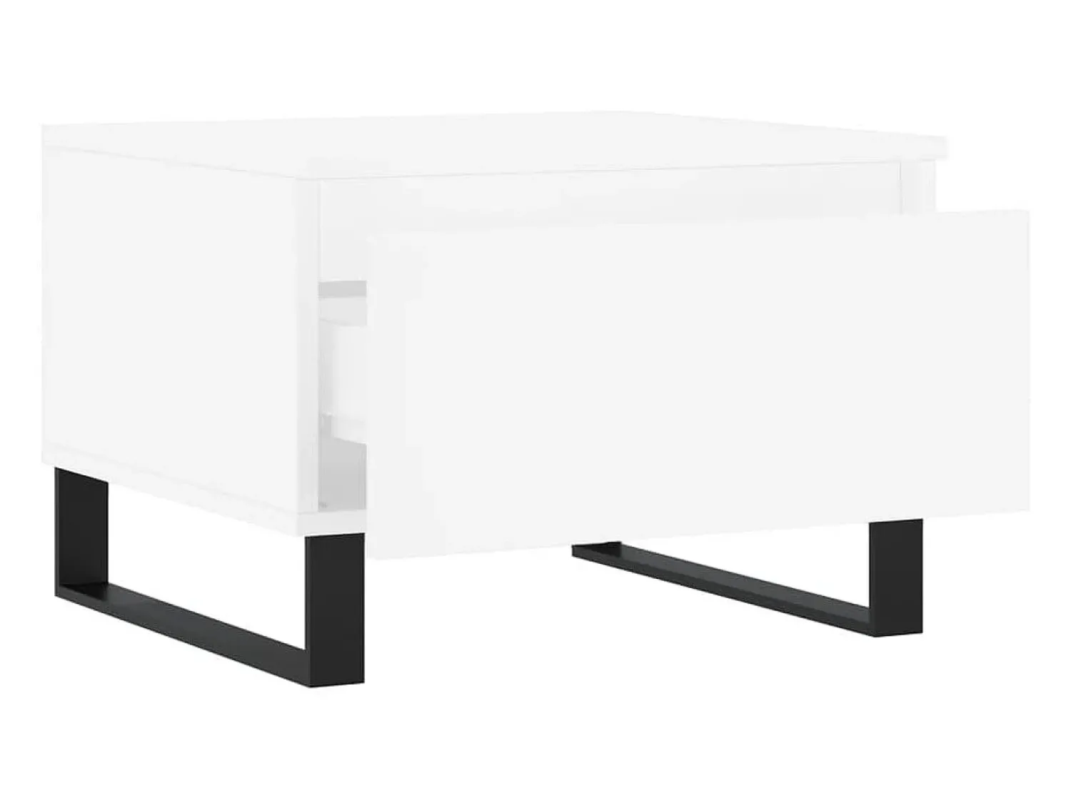Mesa De Centro| Conjunto de 2 Mesas de Centro | Mesa de apoio | Mesa de café 50x46x35 cm derivados de madeira Branco