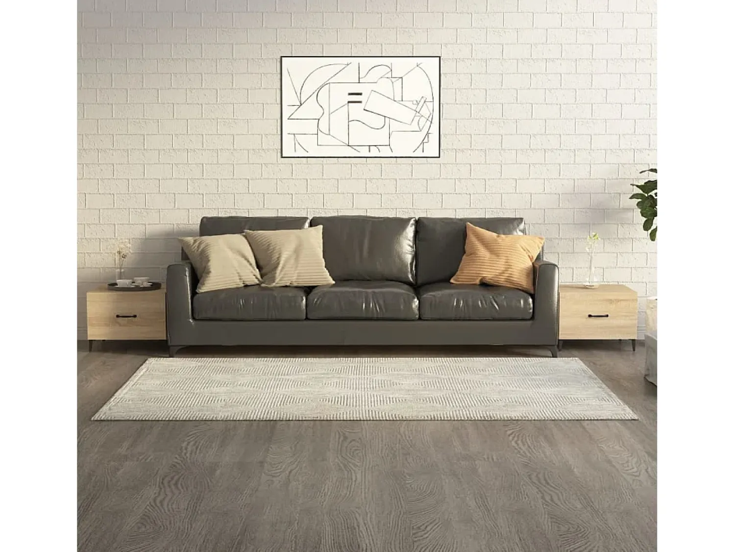 Online Conjunto de 2 Mesas de Centro | Mesa de apoio com pernas de metal 50x50x40 cm sonoma Castanho