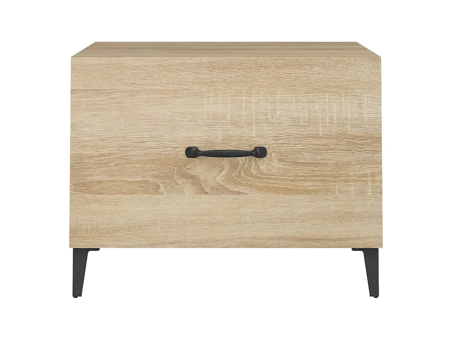 Online Conjunto de 2 Mesas de Centro | Mesa de apoio com pernas de metal 50x50x40 cm sonoma Castanho