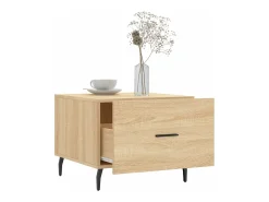 Mesa De Centro* Conjunto de 2 Mesas de Centro | Mesa de apoio | Mesa de café 50x50x40cm deriv. madeira carvalho sonoma Castanho