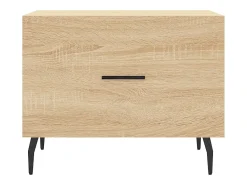 Mesa De Centro* Conjunto de 2 Mesas de Centro | Mesa de apoio | Mesa de café 50x50x40cm deriv. madeira carvalho sonoma Castanho