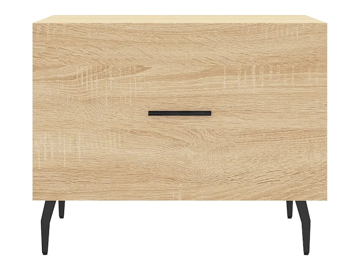 Mesa De Centro* Conjunto de 2 Mesas de Centro | Mesa de apoio | Mesa de café 50x50x40cm deriv. madeira carvalho sonoma Castanho