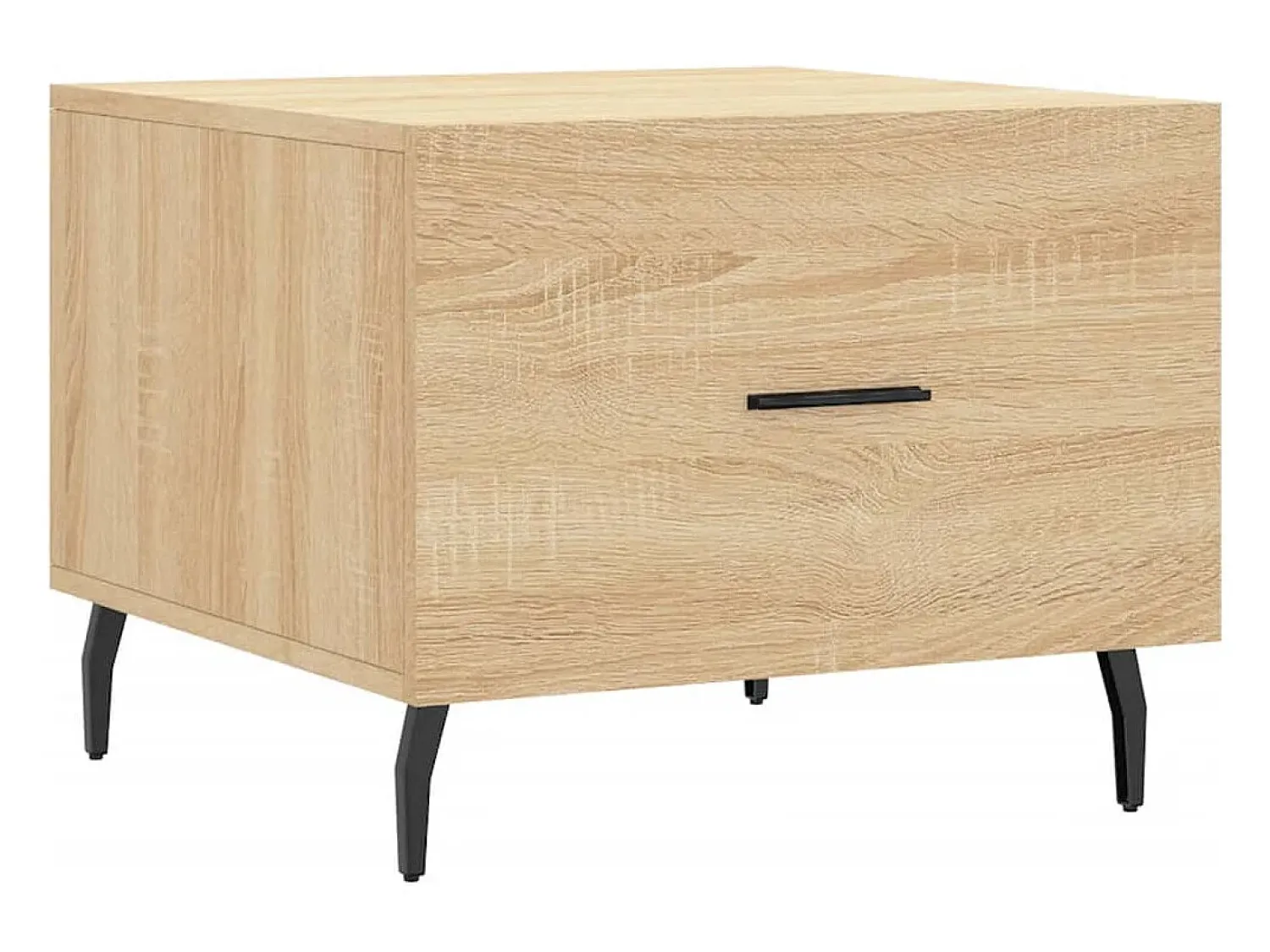 Mesa De Centro* Conjunto de 2 Mesas de Centro | Mesa de apoio | Mesa de café 50x50x40cm deriv. madeira carvalho sonoma Castanho