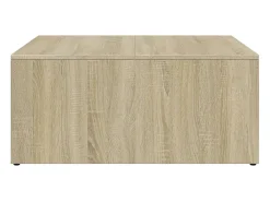 Mesa De Centro| Conjunto de 2 Mesas de Centro Baixas | Mesa de apoio deriv. madeira/metal carvalho sonoma Bege