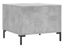 Conjunto de 2 Mesas de Centro | Mesa de apoio | Mesa de café 50x50x40 cm madeira processada cinza cimento^ Mesa De Centro