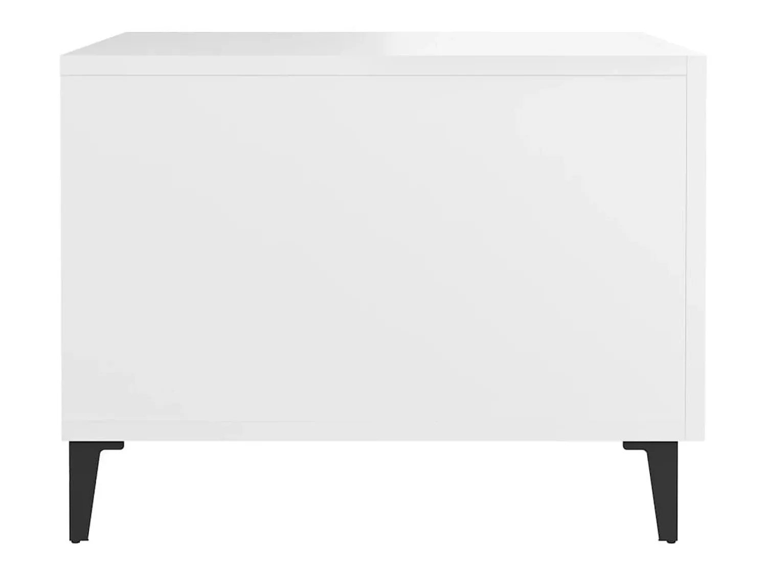 Mesa De Centro* Conjunto de 2 Mesas de Centro | Mesa de apoio com pernas de metal 50x50x40 cm Branco