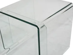 New Vente-unique Conjunto de 3 mesas de centro de encaixar MINKA - Vidro temperado Transparente