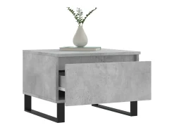 Mesa De Centro* Conjunto de 2 Mesas de Centro | Mesa de apoio | Mesa de café 50x46x35 cm deriv. madeira cinza-cimento Cinzento