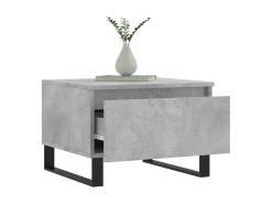 Mesa De Centro* Conjunto de 2 Mesas de Centro | Mesa de apoio | Mesa de café 50x46x35 cm deriv. madeira cinza-cimento Cinzento