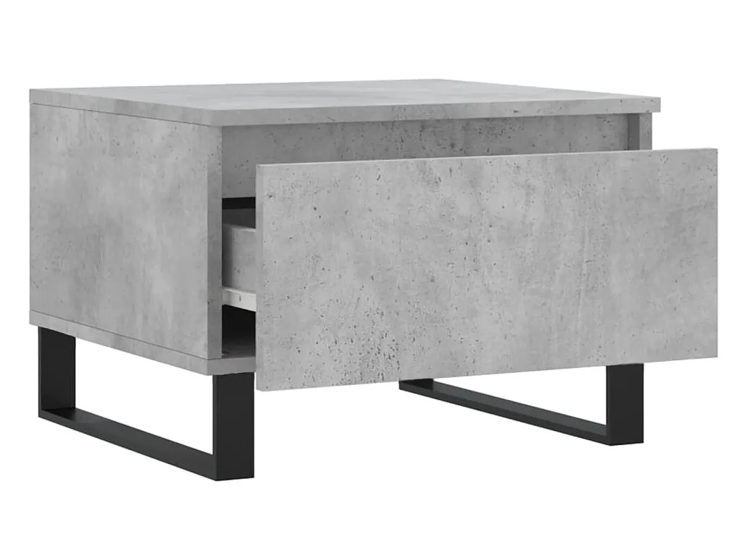 Mesa De Centro* Conjunto de 2 Mesas de Centro | Mesa de apoio | Mesa de café 50x46x35 cm deriv. madeira cinza-cimento Cinzento