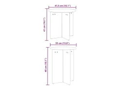 Online Conjunto de 2 Mesas de Centro | Mesa de apoio Natural 41.5x41.5x41 cm Castanho