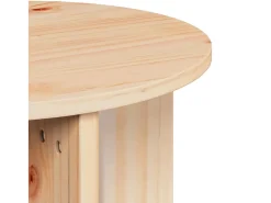 Online Conjunto de 2 Mesas de Centro | Mesa de apoio Natural 41.5x41.5x41 cm Castanho