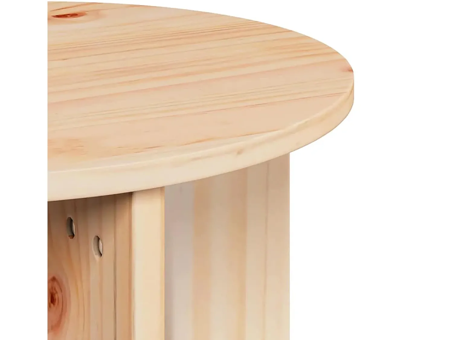Online Conjunto de 2 Mesas de Centro | Mesa de apoio Natural 41.5x41.5x41 cm Castanho