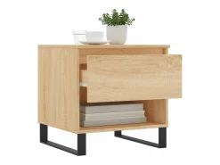 Mesa De Centro* Conjunto de 2 Mesas de Centro | Mesa de apoio | Mesa de café 50x46x50cm deriv. madeira carvalho sonoma Castanho