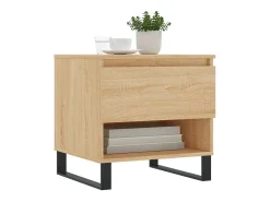 Mesa De Centro* Conjunto de 2 Mesas de Centro | Mesa de apoio | Mesa de café 50x46x50cm deriv. madeira carvalho sonoma Castanho