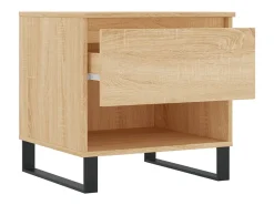 Mesa De Centro* Conjunto de 2 Mesas de Centro | Mesa de apoio | Mesa de café 50x46x50cm deriv. madeira carvalho sonoma Castanho