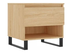 Mesa De Centro* Conjunto de 2 Mesas de Centro | Mesa de apoio | Mesa de café 50x46x50cm deriv. madeira carvalho sonoma Castanho