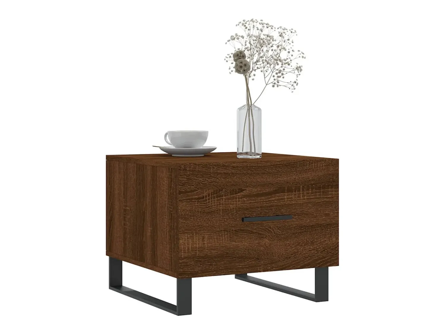 Conjunto de 2 Mesas de Centro | Mesa de apoio | Mesa de café 50x50x40 cm madeira proc. carvalho^ Mesa De Centro